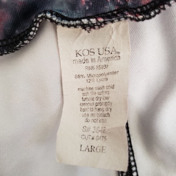 KOS USA Black Galaxy Print Capris Leggings sz. L - Picture 5 of 5